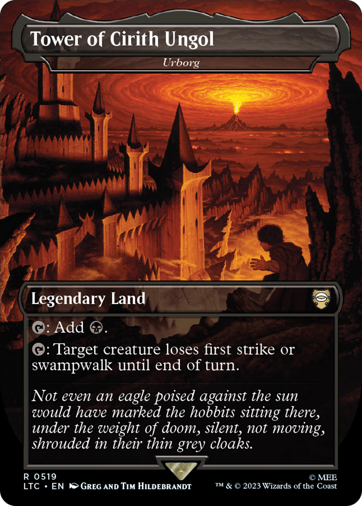 Tower of Cirith Ungol - Urborg (Borderless) [The Lord of the Rings: Tales of Middle-Earth Commander] | Gate City Games LLC
