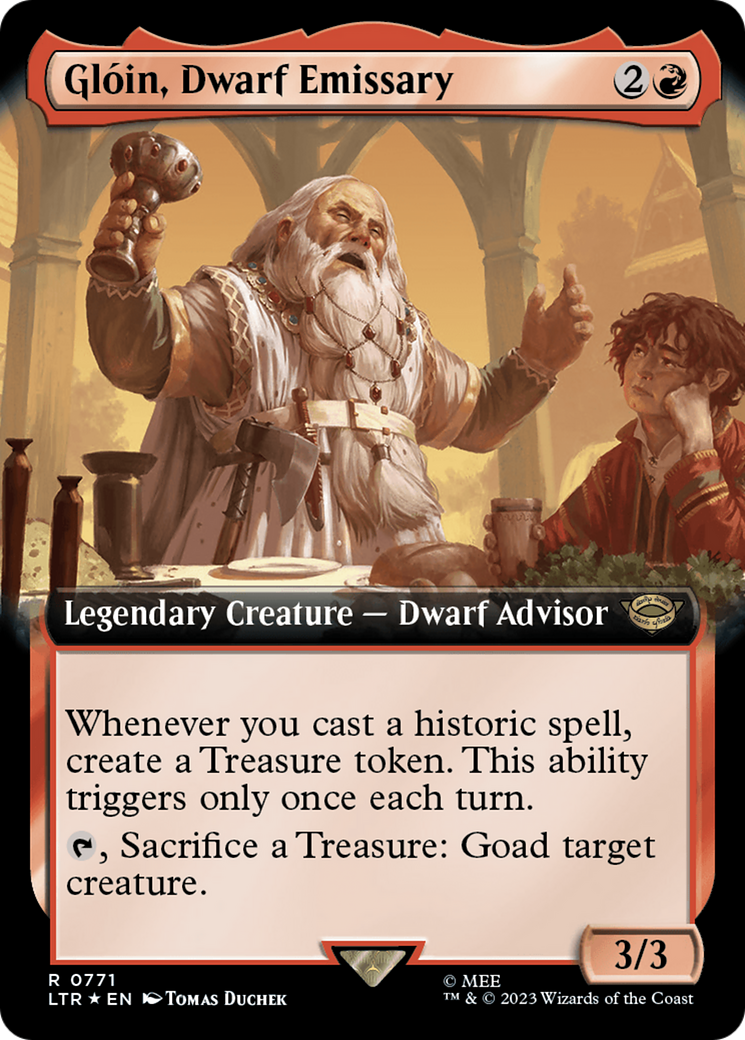 Gloin, Dwarf Emissary (Extended Art) (Surge Foil) [The Lord of the Rings: Tales of Middle-Earth] | Gate City Games LLC