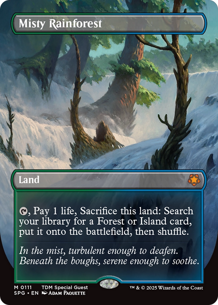 Misty Rainforest (Borderless) [Tarkir: Dragonstorm Special Guests] | Gate City Games LLC