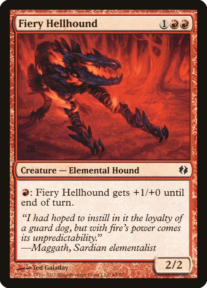 Fiery Hellhound [Duel Decks: Venser vs. Koth] | Gate City Games LLC