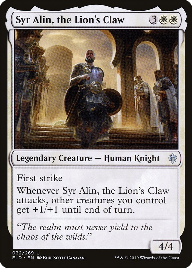 Syr Alin, the Lion's Claw [Throne of Eldraine] | Gate City Games LLC