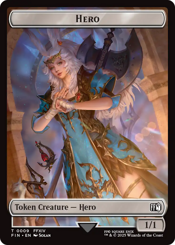 Hero (0009) // Treasure Double-Sided Token [FINAL FANTASY Tokens] | Gate City Games LLC