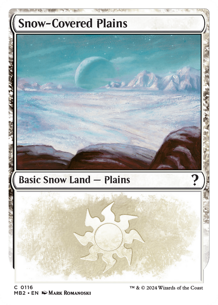 Snow-Covered Plains (White Border) [Mystery Booster 2] | Gate City Games LLC