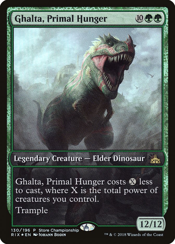 Ghalta, Primal Hunger (Store Championship) (Full Art) [Rivals of Ixalan Promos] | Gate City Games LLC