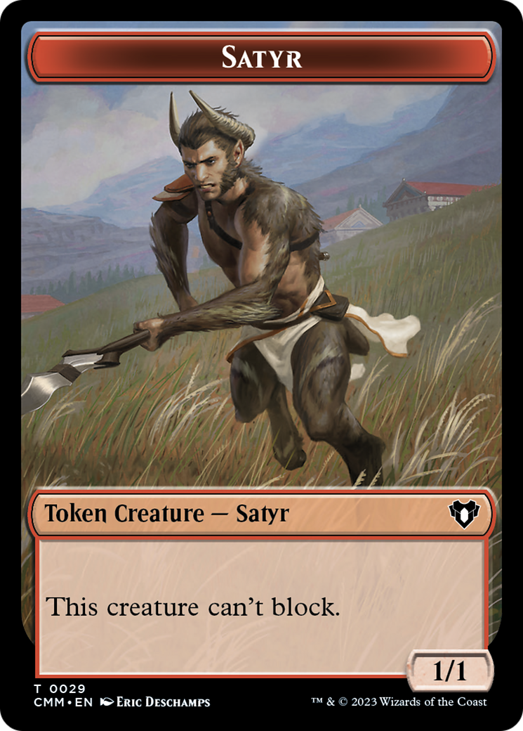 Satyr Token [Commander Masters Tokens] | Gate City Games LLC