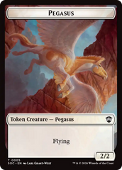 Contract // Pegasus Double-Sided Token [Secrets of Strixhaven Commander Tokens] | Gate City Games LLC