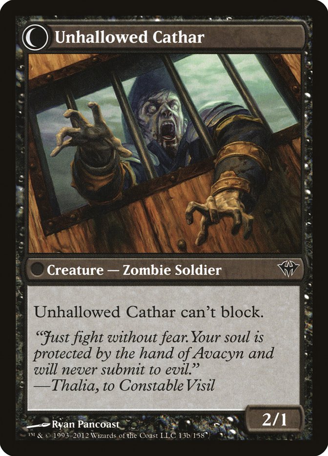 Loyal Cathar // Unhallowed Cathar [Dark Ascension] | Gate City Games LLC