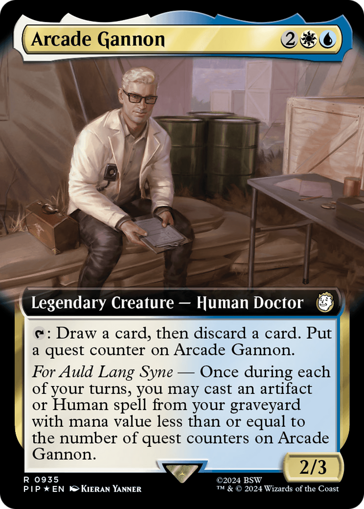 Arcade Gannon (Extended Art) (Surge Foil) [Fallout] | Gate City Games LLC