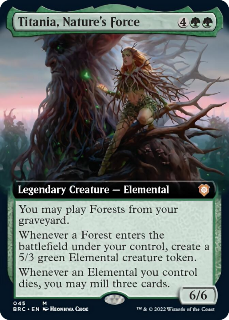 Titania, Nature's Force (Extended Art) [The Brothers' War Commander] | Gate City Games LLC