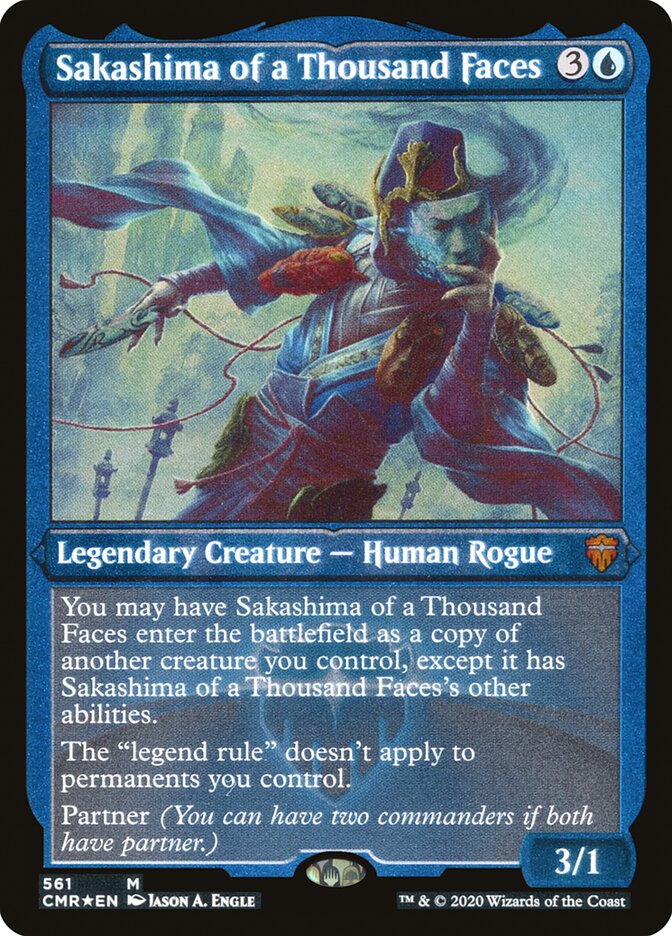 Sakashima of a Thousand Faces (Etched) [Commander Legends] | Gate City Games LLC