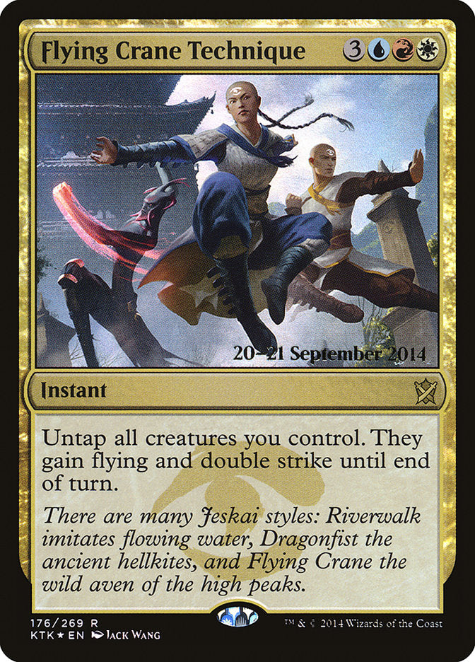 Flying Crane Technique [Khans of Tarkir Prerelease Promos] | Gate City Games LLC