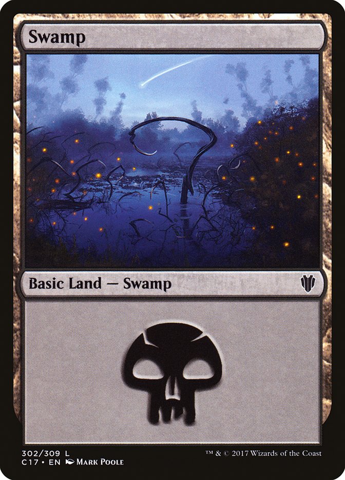 Swamp (302) [Commander 2017] | Gate City Games LLC