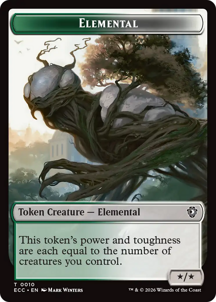 Rhino Warrior // Elemental (0010) Double-Sided Token [Lorwyn Eclipsed Tokens] | Gate City Games LLC