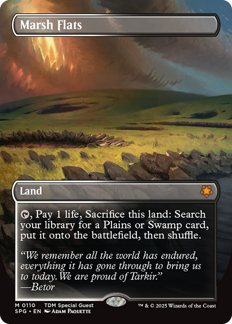 Marsh Flats (Borderless) [Tarkir: Dragonstorm Special Guests] | Gate City Games LLC