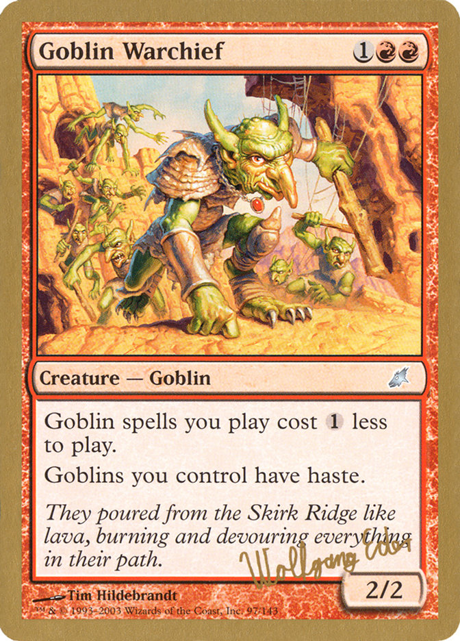 Goblin Warchief (Wolfgang Eder) [World Championship Decks 2003] | Gate City Games LLC