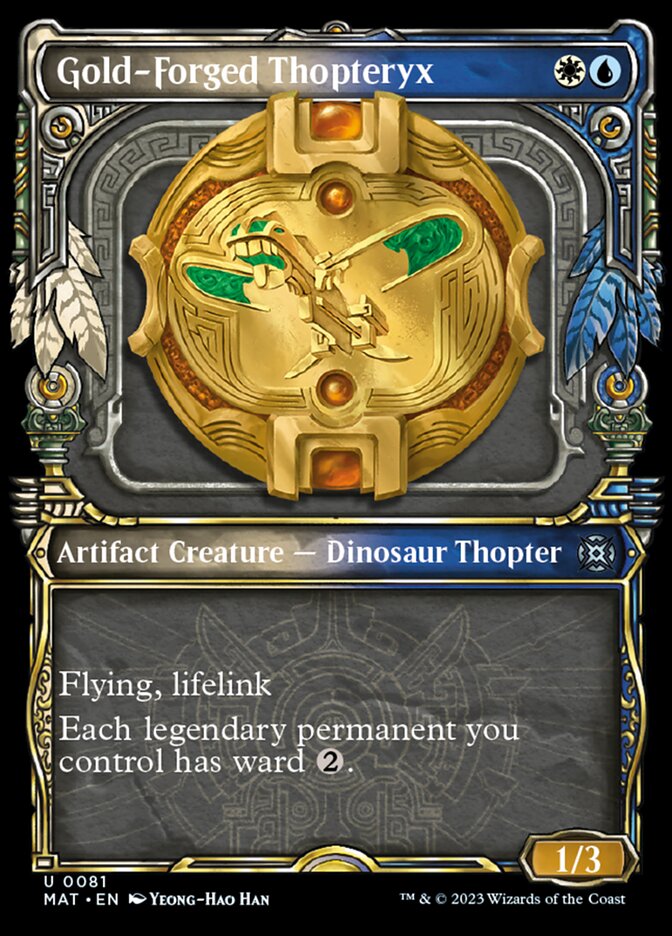 Gold-Forged Thopteryx (Showcase) [March of the Machine: The Aftermath] | Gate City Games LLC