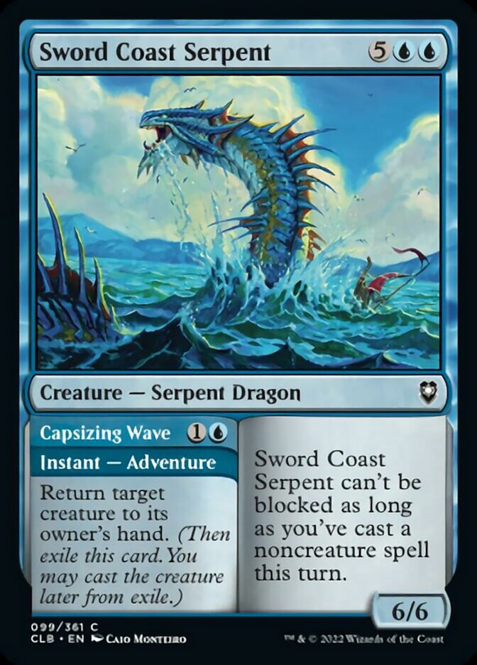 Sword Coast Serpent // Capsizing Wave [Commander Legends: Battle for Baldur's Gate] | Gate City Games LLC