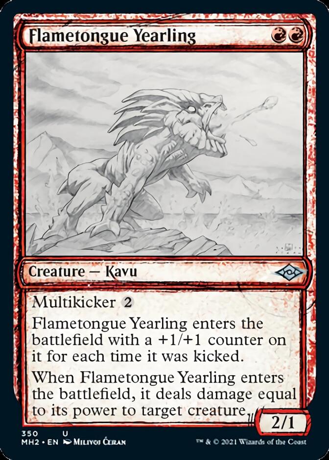 Flametongue Yearling (Sketch) [Modern Horizons 2] | Gate City Games LLC