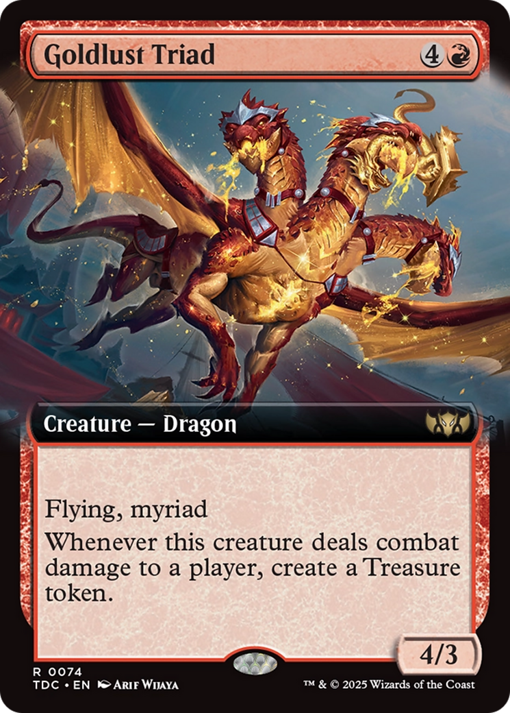 Goldlust Triad (Extended Art) [Tarkir: Dragonstorm Commander] | Gate City Games LLC