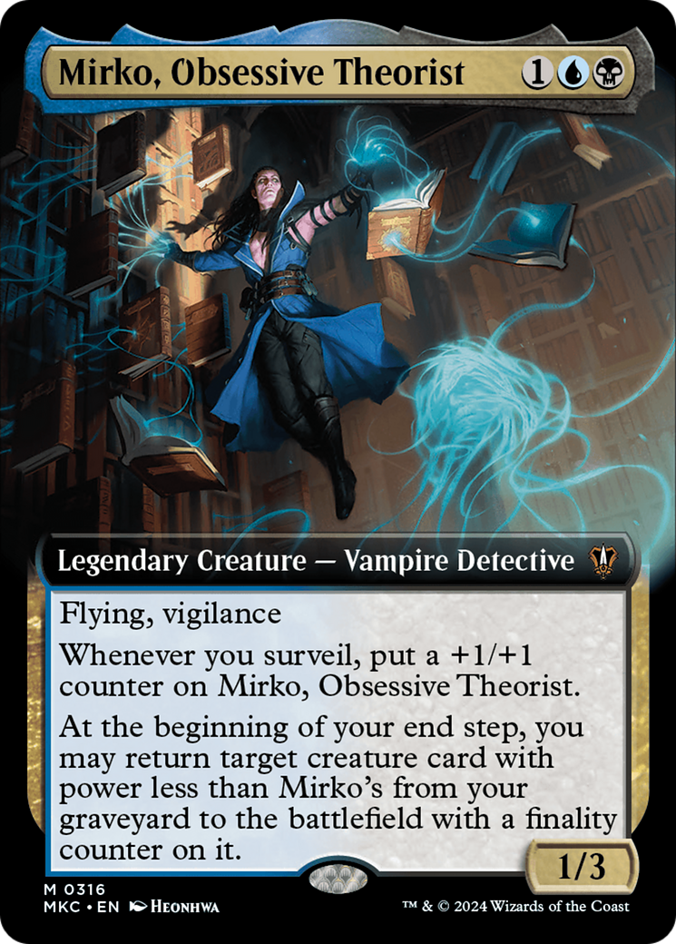 Mirko, Obsessive Theorist (Extended Art) [Murders at Karlov Manor Commander] | Gate City Games LLC