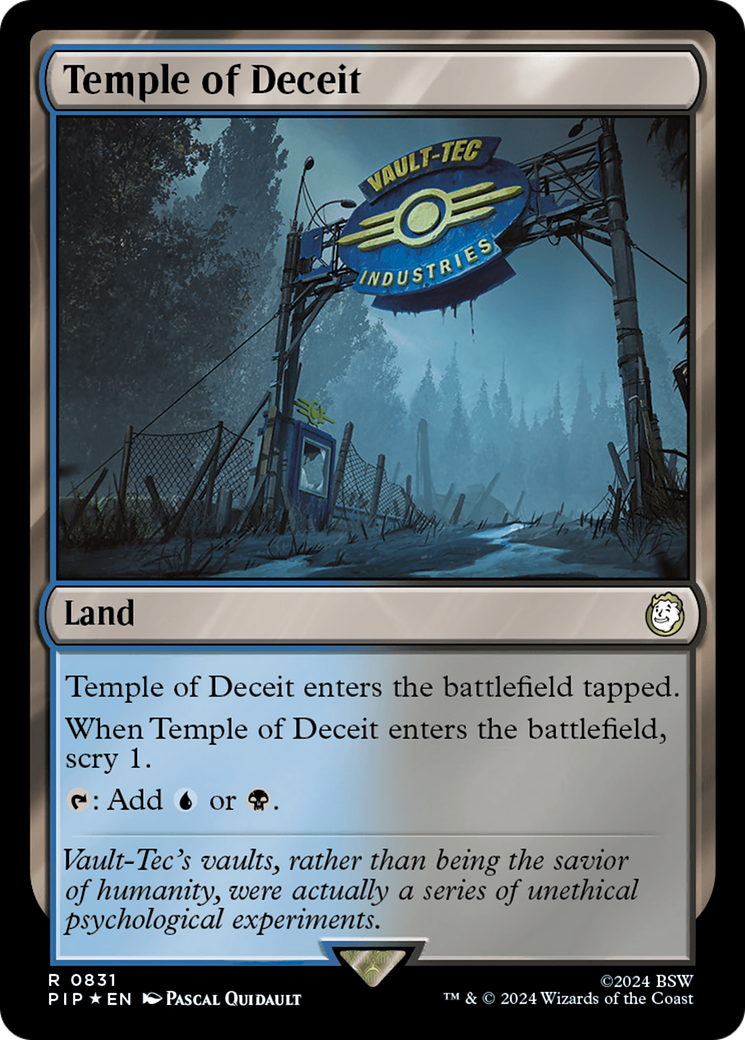 Temple of Deceit (Surge Foil) [Fallout] | Gate City Games LLC