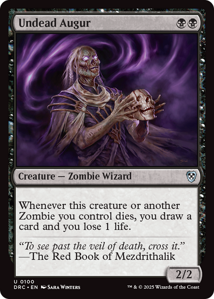 Undead Augur [Aetherdrift Commander] | Gate City Games LLC