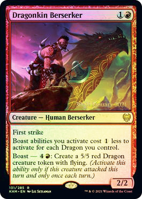 Dragonkin Berserker [Kaldheim Prerelease Promos] | Gate City Games LLC