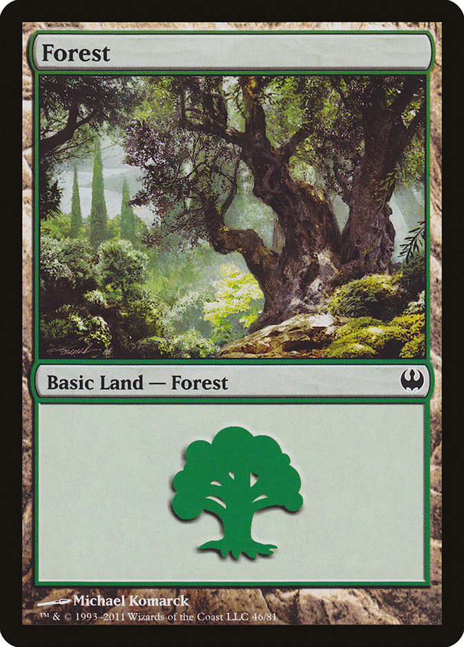 Forest (46) [Duel Decks: Knights vs. Dragons] | Gate City Games LLC