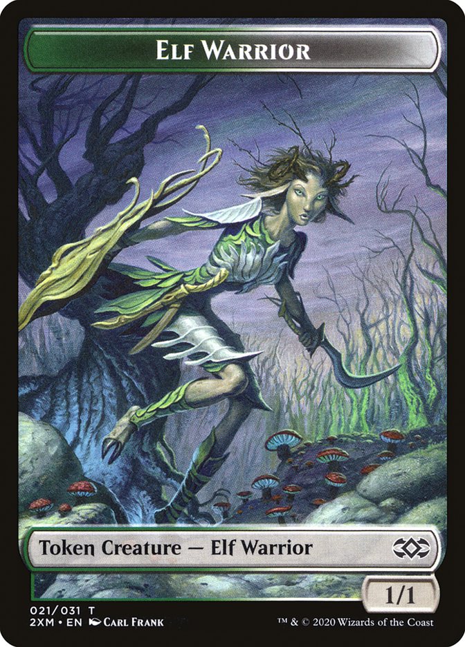 Copy // Elf Warrior Double-Sided Token [Double Masters Tokens] | Gate City Games LLC