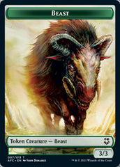 Beast // Dragon Spirit Double-Sided Token [Dungeons & Dragons: Adventures in the Forgotten Realms Commander Tokens] | Gate City Games LLC