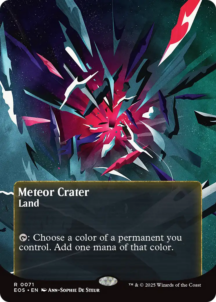 Meteor Crater (0071) (Borderless) [Edge of Eternities: Stellar Sights] | Gate City Games LLC