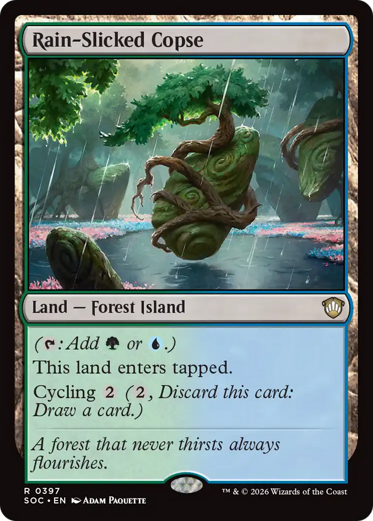 Rain-Slicked Copse [Secrets of Strixhaven Commander] | Gate City Games LLC