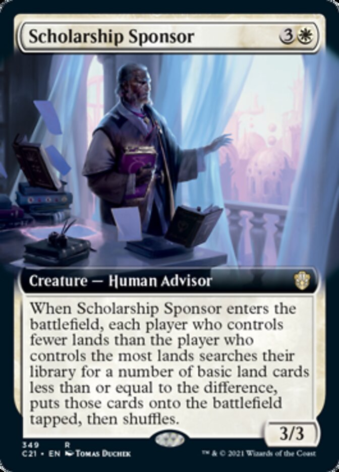 Scholarship Sponsor (Extended Art) [Commander 2021] | Gate City Games LLC