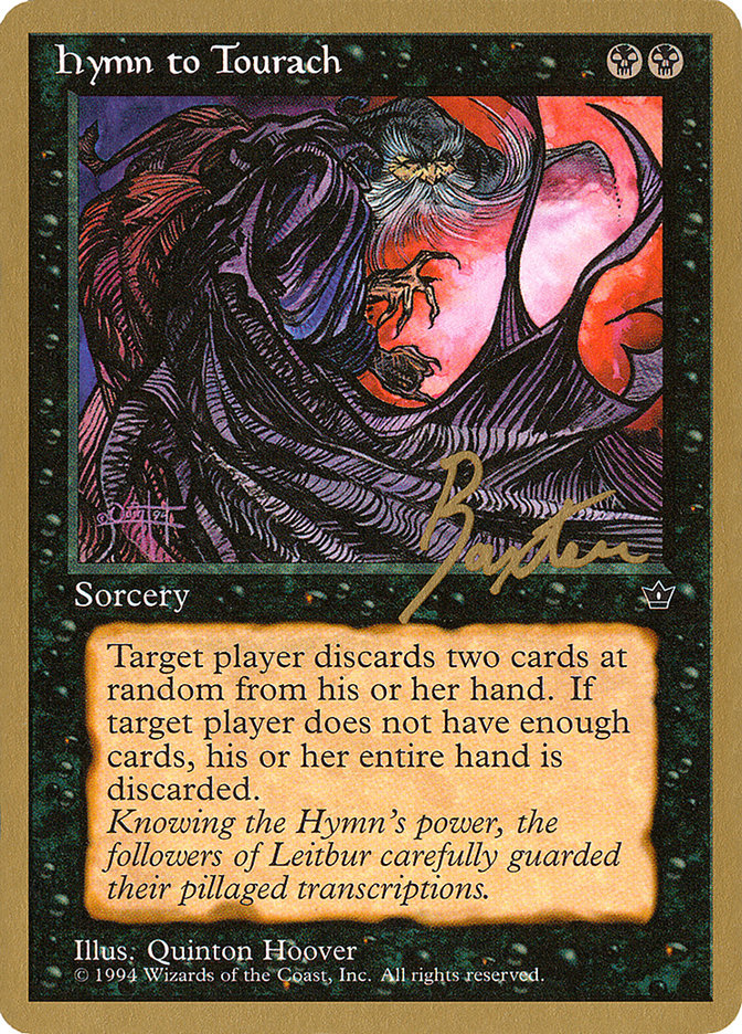 Hymn to Tourach (Cloak) (George Baxter) [Pro Tour Collector Set] | Gate City Games LLC