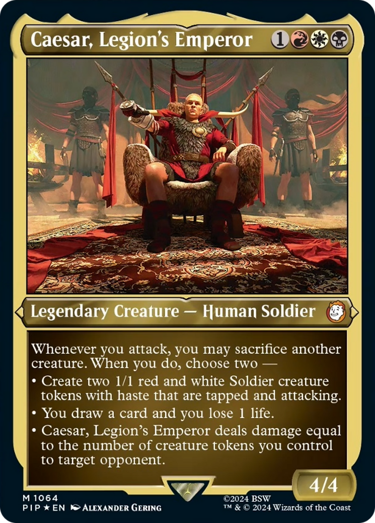 Caesar, Legion's Emperor (Display Commander) [Fallout] | Gate City Games LLC