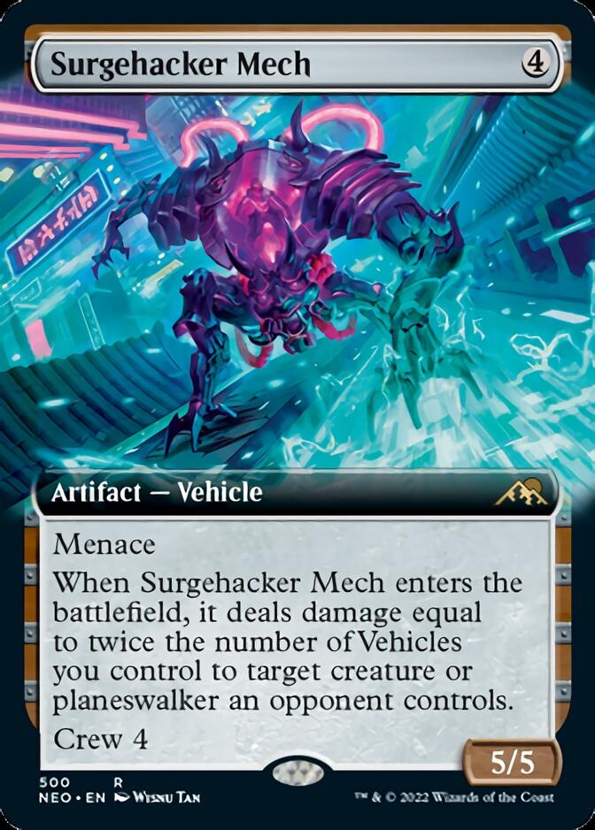 Surgehacker Mech (Extended Art) [Kamigawa: Neon Dynasty] | Gate City Games LLC