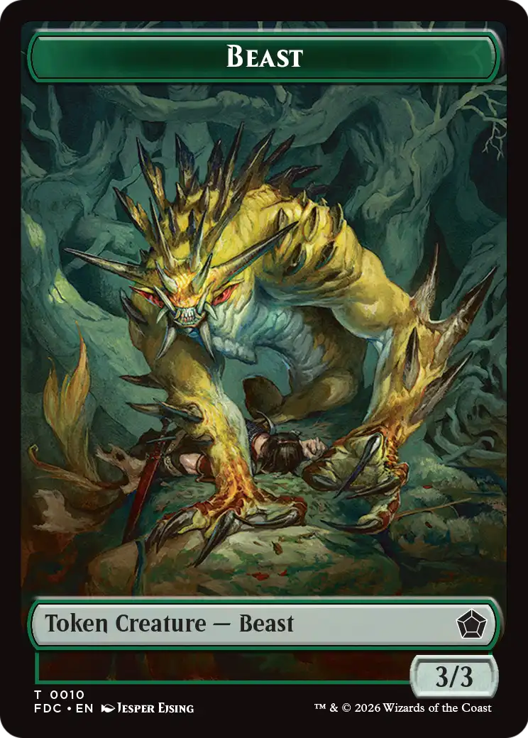 Spider // Beast Double-Sided Token [Foundations Commander Tokens] | Gate City Games LLC