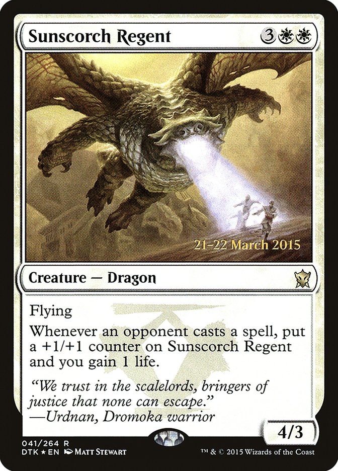 Sunscorch Regent [Dragons of Tarkir Prerelease Promos] | Gate City Games LLC