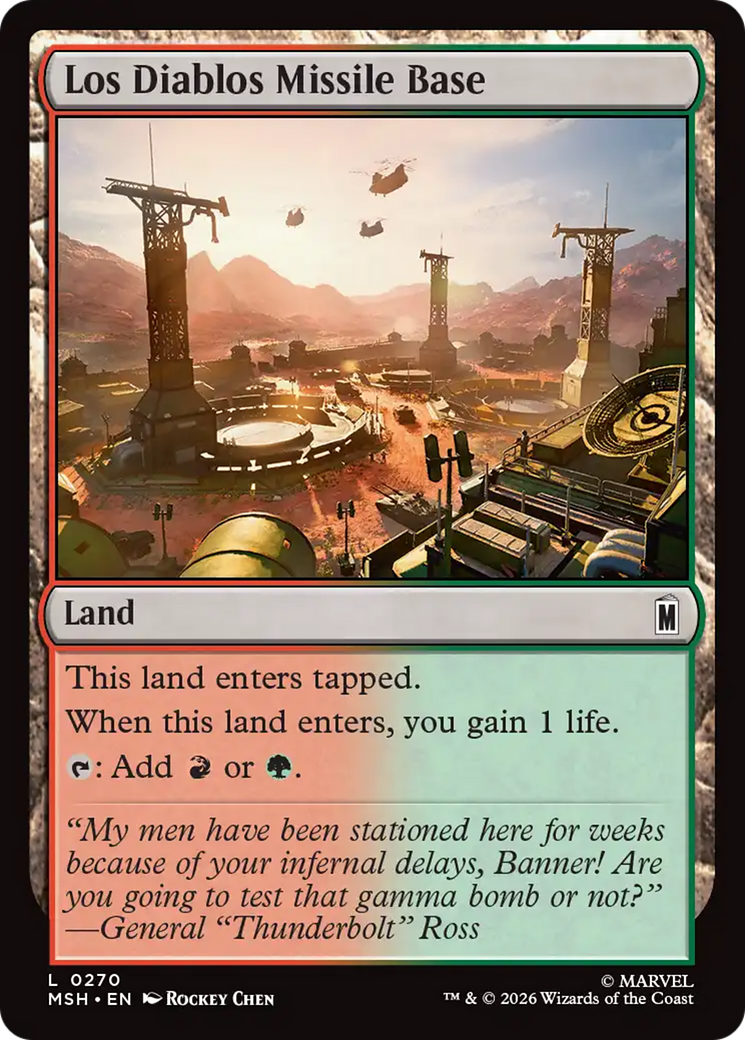 Los Diablos Missile Base [Marvel Super Heroes] | Gate City Games LLC