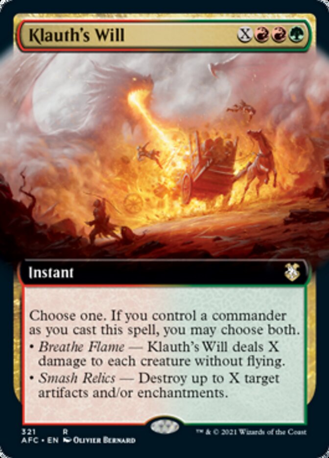 Klauth's Will (Extended Art) [Dungeons & Dragons: Adventures in the Forgotten Realms Commander] | Gate City Games LLC