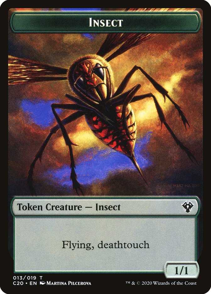 Spirit // Insect (013) Double-Sided Token [Commander 2020 Tokens] | Gate City Games LLC
