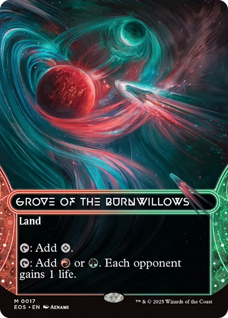 Grove of the Burnwillows (0017) (Borderless) [Edge of Eternities: Stellar Sights] | Gate City Games LLC