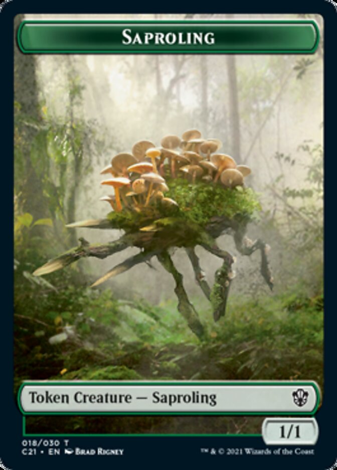 Food // Saproling Double-Sided Token [Commander 2021 Tokens] | Gate City Games LLC