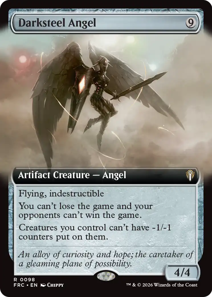 Darksteel Angel (Extended Art) [Reality Fracture Commander] | Gate City Games LLC