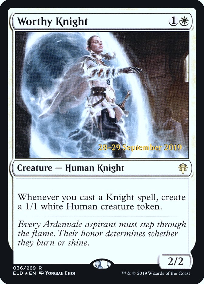Worthy Knight [Throne of Eldraine Prerelease Promos] | Gate City Games LLC