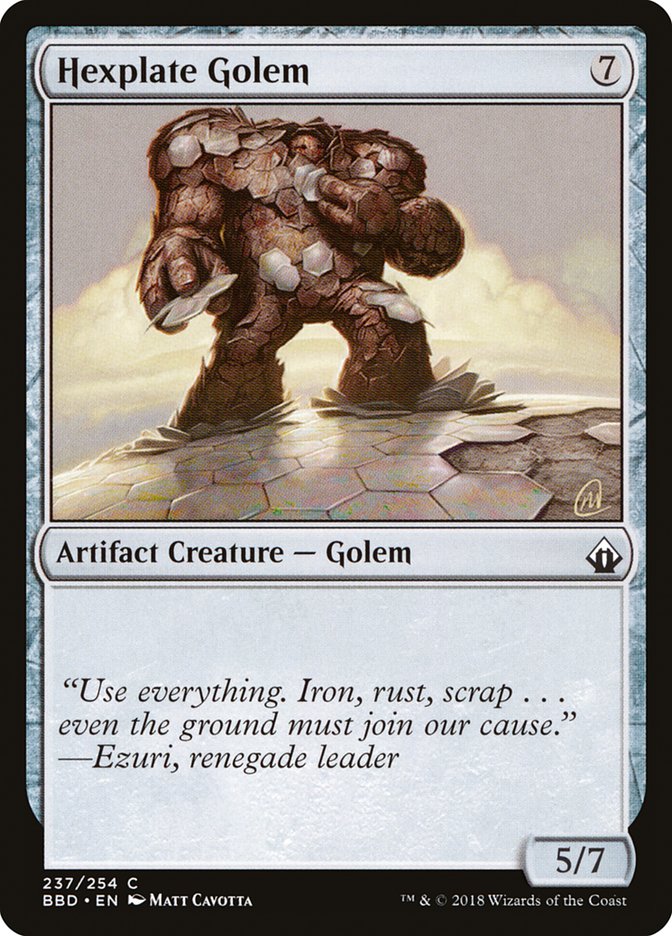 Hexplate Golem [Battlebond] | Gate City Games LLC