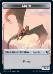 Golem (025) // Thopter Double-Sided Token [Commander 2021 Tokens] | Gate City Games LLC