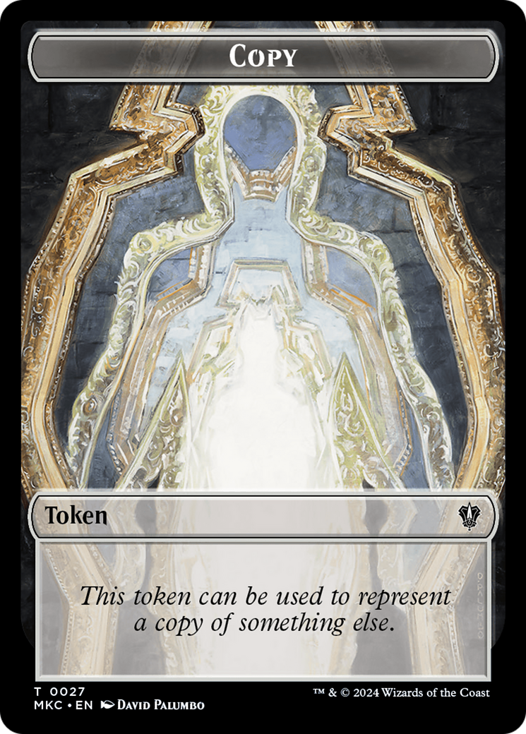Copy // Zombie Double-Sided Token [Murders at Karlov Manor Commander Tokens] | Gate City Games LLC