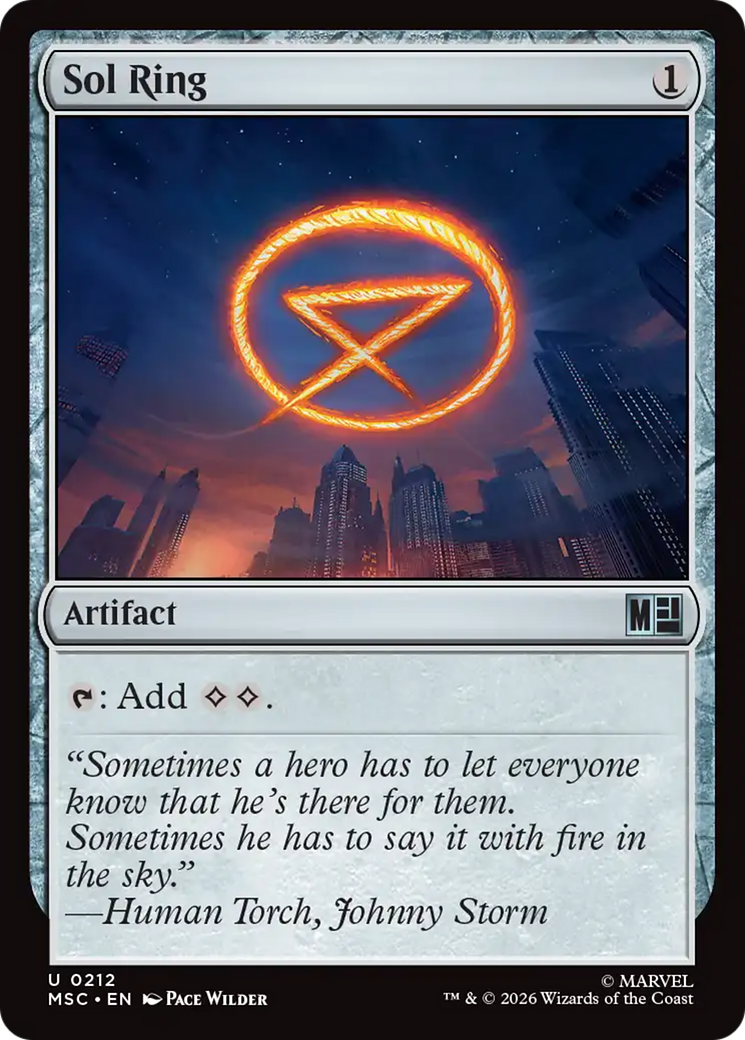 Sol Ring (0212) (Surge Foil) [Marvel Super Heroes Commander] | Gate City Games LLC
