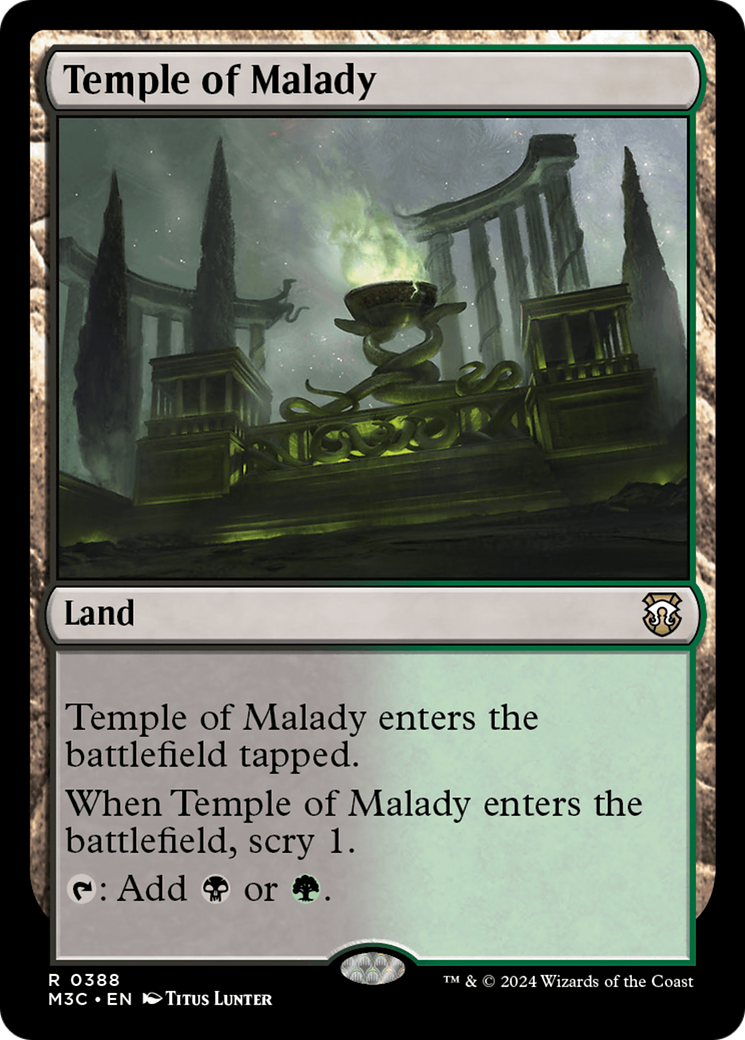 Temple of Malady (Ripple Foil) [Modern Horizons 3 Commander] | Gate City Games LLC